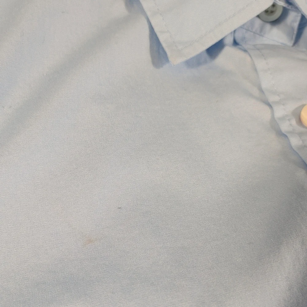 J Crew Stretch Perfect Light Blue Collared Long Sleeve Button Shirt XS (Flawed) - Picture 12 of 13